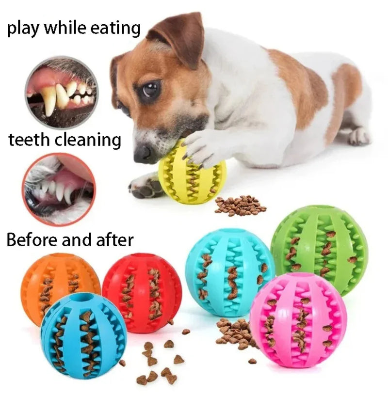 Natural Rubber Pet Dog Toys Dog Chew Toys Tooth Cleaning Treat Ball Extra-tough Interactive Elasticity Ball5cm for Pet Products