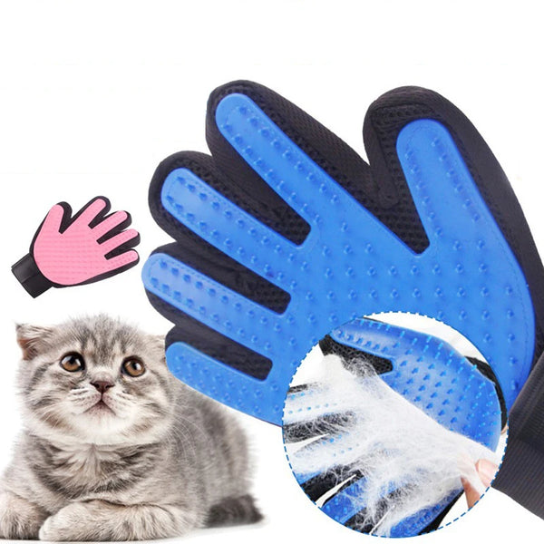 Hot rubber cat gloves pet cleaning and removing hair brush pet gloves cat and dog bathing supplies