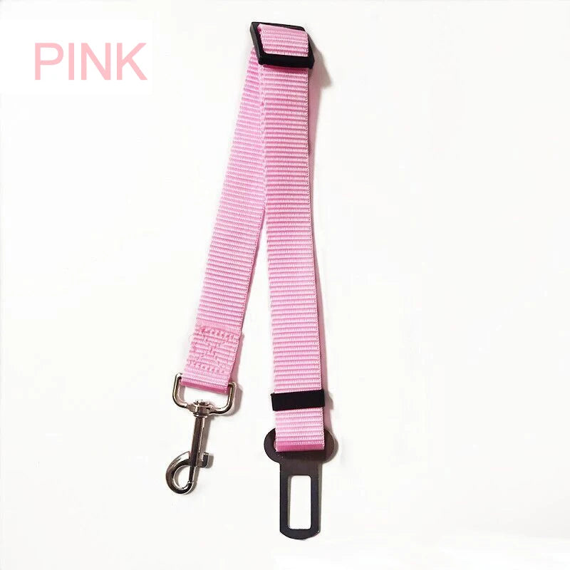 New Dog Car Belt Cat Car Seat Belt Pet Seat Vehicle Dog Harness Lead Clip Safety Lever Traction Dog Collars GXQ05