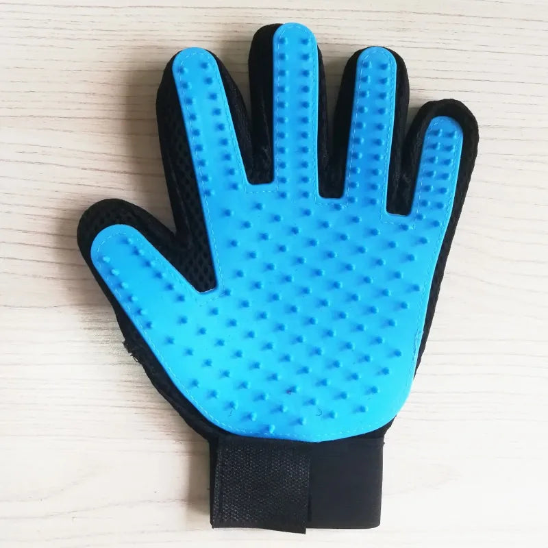 Hot rubber cat gloves pet cleaning and removing hair brush pet gloves cat and dog bathing supplies
