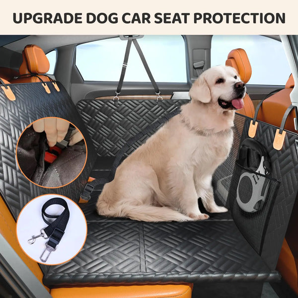 Winter Pet Dog Hammock for Car SUV Trucks Waterproof Hard Bottom Back Seat Extender for Dogs Back Seat Cover Dog Car Seat Cover