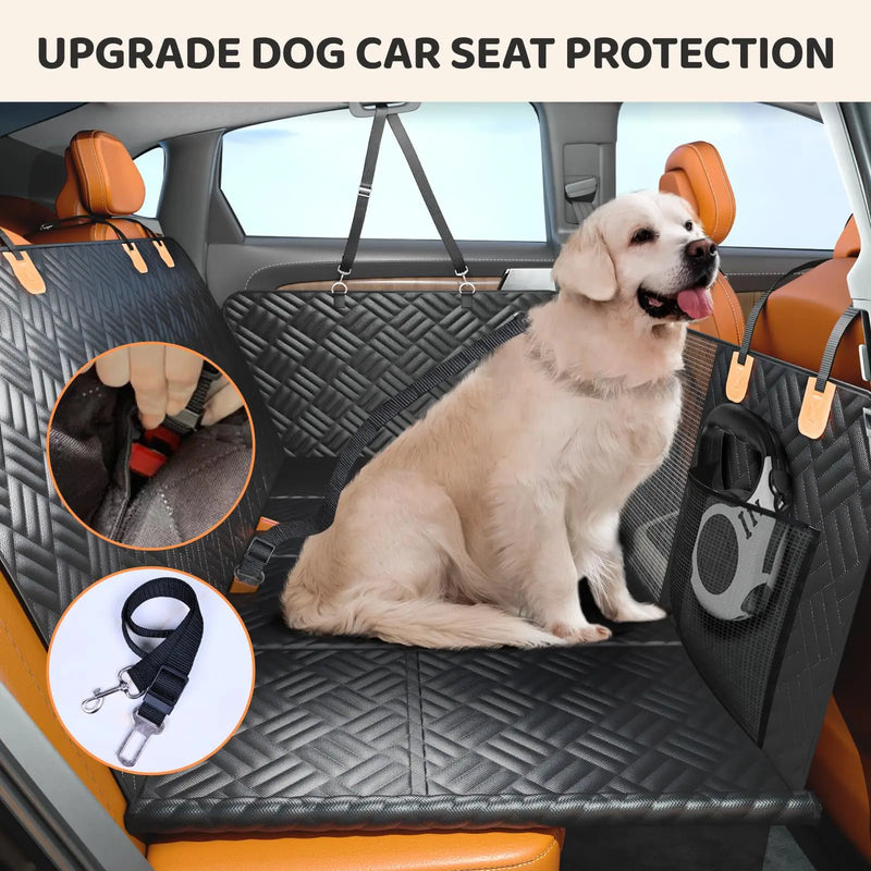Winter Pet Dog Hammock for Car SUV Trucks Waterproof Hard Bottom Back Seat Extender for Dogs Back Seat Cover Dog Car Seat Cover