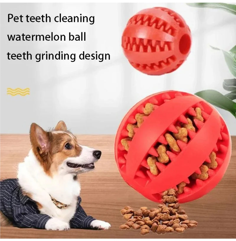 Natural Rubber Pet Dog Toys Dog Chew Toys Tooth Cleaning Treat Ball Extra-tough Interactive Elasticity Ball5cm for Pet Products