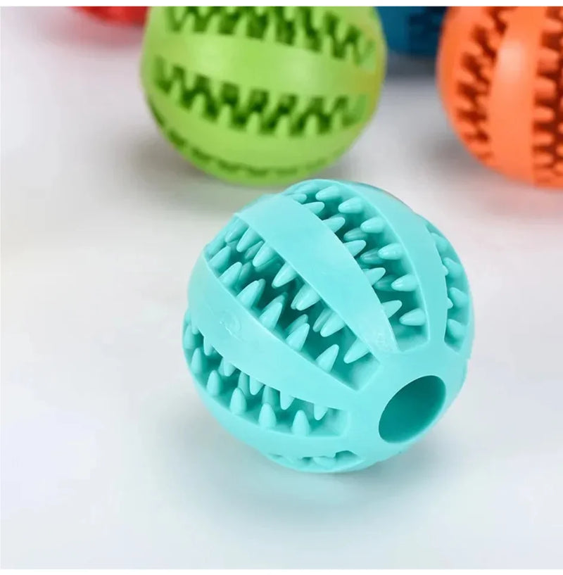 Natural Rubber Pet Dog Toys Dog Chew Toys Tooth Cleaning Treat Ball Extra-tough Interactive Elasticity Ball5cm for Pet Products